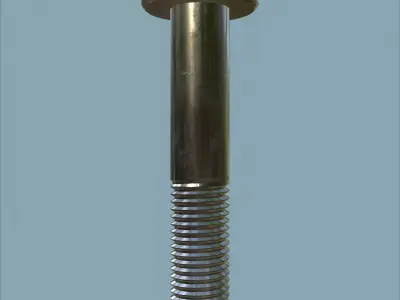 Steel Stained M12 Bolt Allen Dome 3D model