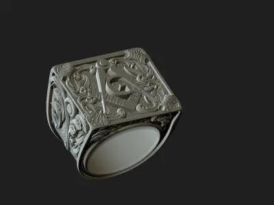 mason ring 3D print model