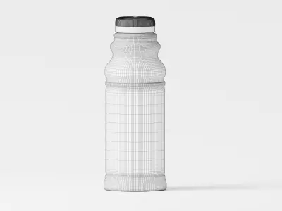 Plastic Water Bottle 3D Model Low-poly 3D model