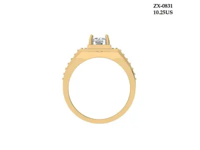  Solitaire Engagement Ring 3D print model 6