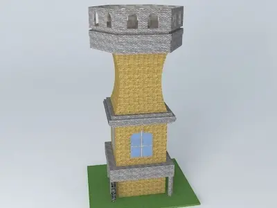 small archer tower Free 3D model