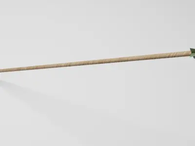 Spear arrow made of wood Free 3D model