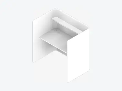 Furniture - Desk - Contemporary Low-poly 3D model