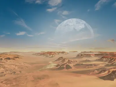 Alien Planet Sci-Fi Fantasy Scenery 3D model