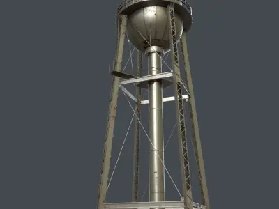 Classic Water Tower 3D model