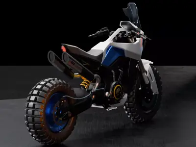 Futuristic Electric Dirt Bike 3D model purchase