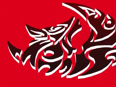 wolf logo 3D model purchase