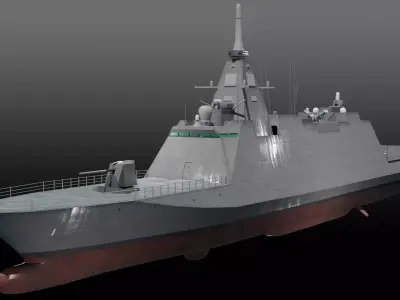JS Mogami FFM-1 Low-poly 3D model