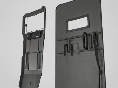Tactical Arm Shield 2 Types Low-poly 3D model