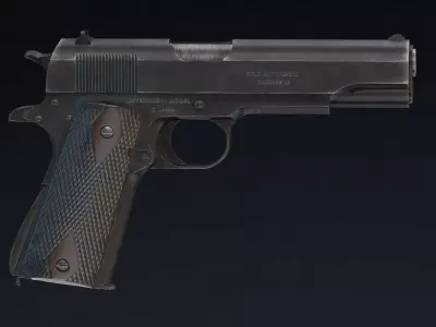  M1911 Pistol Low Poly Low-poly 3D model
