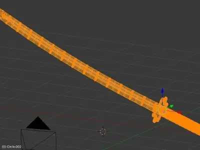 Katana Blue Flower Sword Low-poly 3D model