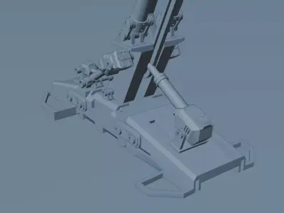 Landing Gear Low-poly 3D model