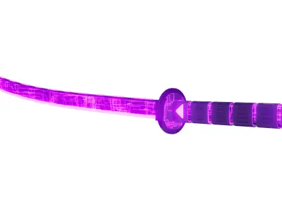 Sci-fi sword for a super villain 2K textures Low-poly 3D model buy