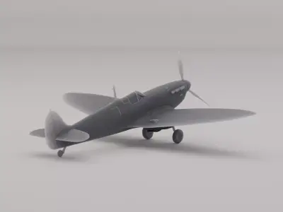Supermarine Spitfire Mk IIa Fighter United Kingdom WWII 1936 3D print model