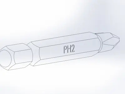 Screwdriver bit PH2 3D model