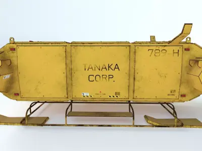 futuristic transport spacecraft 3D model