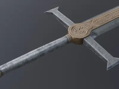 Sword 10 Low-poly 3D model
