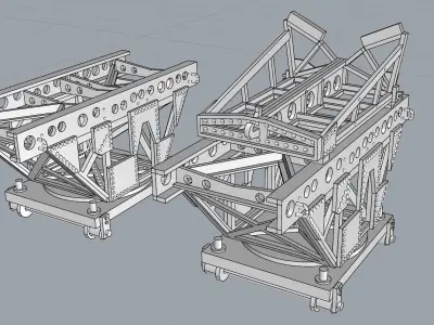 transporting the aircraft to the catapult 3D print model