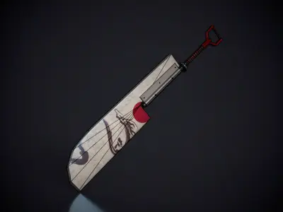 Japanese sword Low-poly 3D model