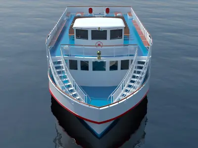 Tour Boat 3D model buy