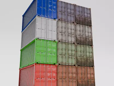 20 feet Shipping Container 3D model