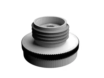 plastic battery cover 3D print model