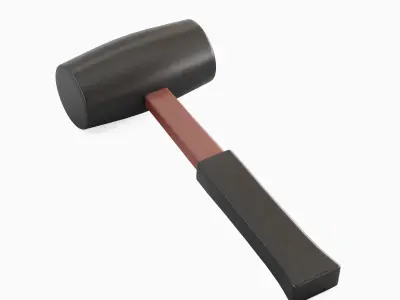 Rubber Mallet 02 3D model