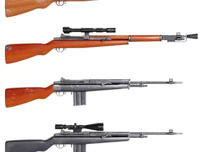 gun rifle 3D model