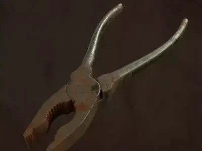 Low Poly Tools Pack - PBR Game Ready Sickle Pliers Hammer