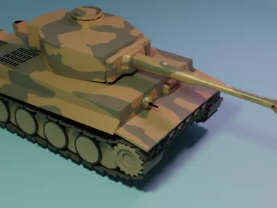 WW2 Pz Kpfw VI Tiger Low-poly 3D model