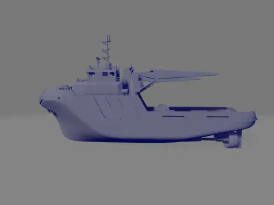 multipurpose tugboat miniature 3D print model