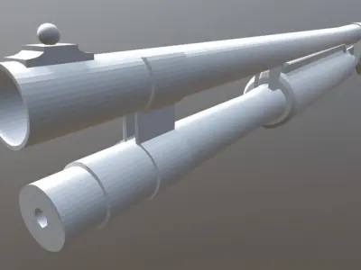 870 shotgun Low-poly 3D model