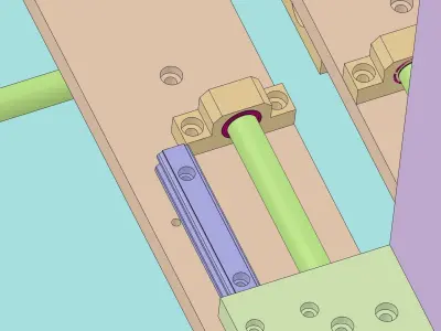 Positioning screw mechanism Free 3D model