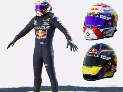 F1 Red Bull Racing Suits 2026 3D model
