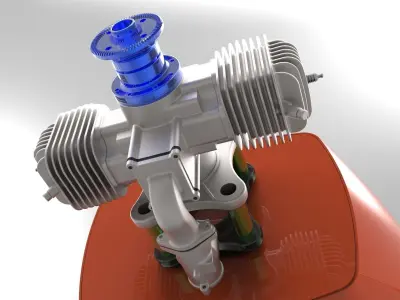 Engine 3W-342i-B2F Free 3D model
