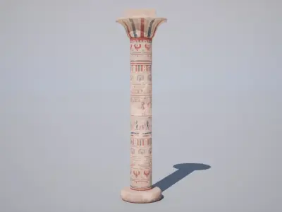 Egyptian Column  Low-poly 3D model