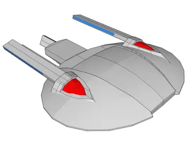 Four-Nacelled Concept Free low-poly 3D model