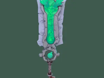 Banished Sword - Game Ready -  Low-poly 3D model
