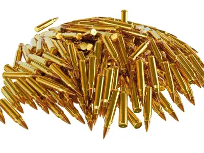 Bullets Pile in the floor 2 3D model