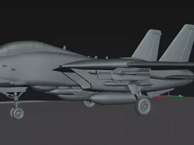 F-14 Tomcat Fighter Jet Modern Military Aircraft STL Model 3D print model