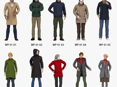  3D People Winter People Vol 01 