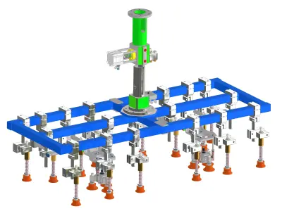 Sheet metal robot tooling for tandem press line 3D model Free 3D model