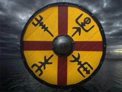 viking shield 7 Low-poly 3D model