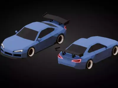 Drift Car Low-poly 3D model
