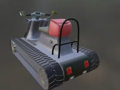  track motorcycle 3D model