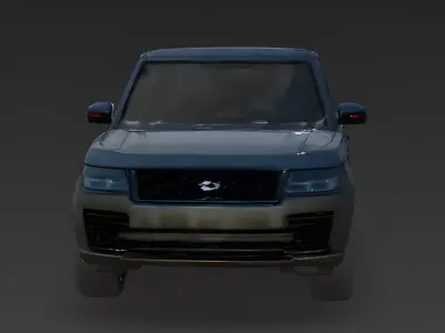 Black Standard SUV 3D Model 3d model Low-poly 3D model