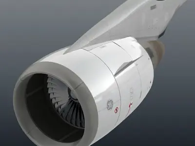 CF6-80C2 Jet Engine 3D model