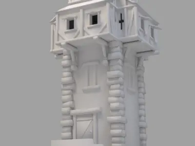 Medieval Tower Defense Low-poly 3D model