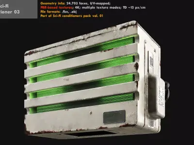 Sci-Fi air conditioner 03 3D model