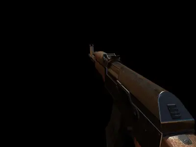 Low poly AK 47 Free low-poly 3D model